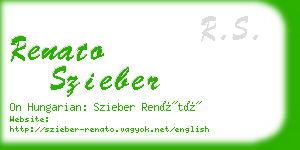 renato szieber business card